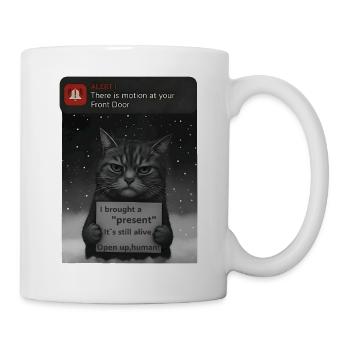 Katze hat eine Mitteilung für dich - Lustige Katze - Tasse - Weiß - Rechts