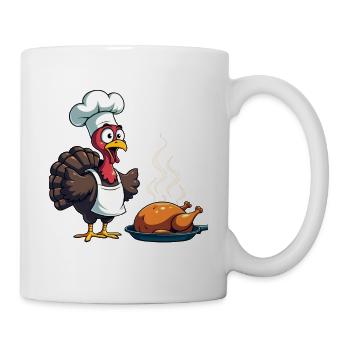 Cuisinier de dinde de Thanksgiving - Mug blanc - blanc - Droite