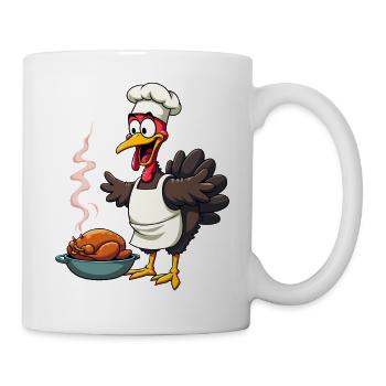 Cuisinier de dinde de Thanksgiving - Mug blanc - blanc - Droite
