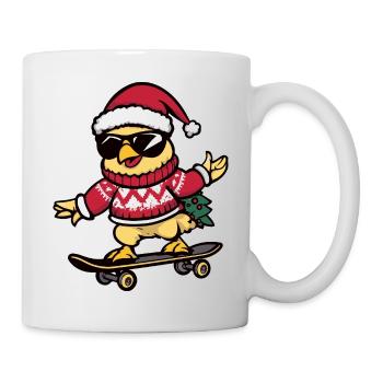 Huhn Weihnachten Lustig - Tasse - Weiß - Rechts