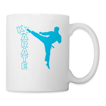 Karate, Karatekämpfer, Kampfsport, Karate Kick - Tasse - Weiß - Rechts