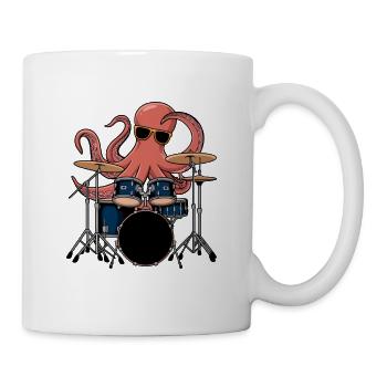 Drummer Octopus Band Groove - Mug - white - Right
