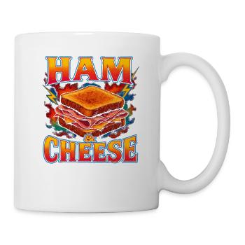 Ham and Cheese Sandwich Favorite Food Weird 90s - Mug - white - Right