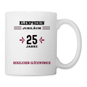 Plumber 25th anniversary 25th company anniversary - Mug - white - Right