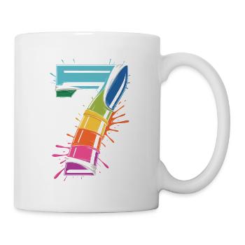 Rainbow7 Splash Design - Mug - white - Right