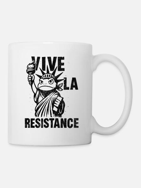 Vive La Resistance Silhouette Tee - Tasse - Weiß