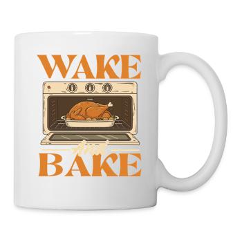 Wake And Bake Funny Thanksgiving Autumn Style - Mug - white - Right