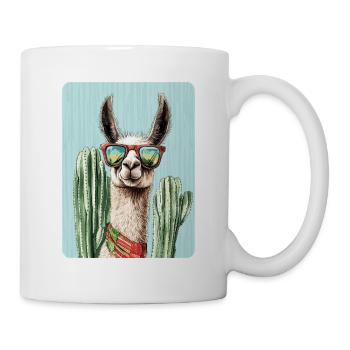 Lama - Tasse - Weiß - Rechts