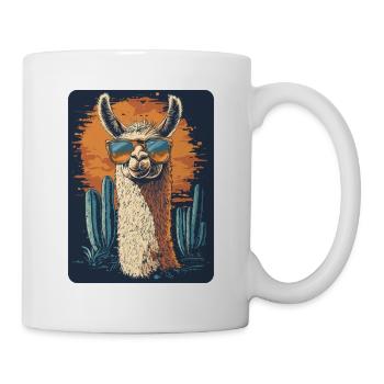 lama - Mug blanc - blanc - Droite