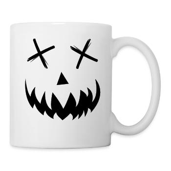 Drôle de citrouille visage Halloween chemise tenue haut - Mug blanc - blanc - Droite