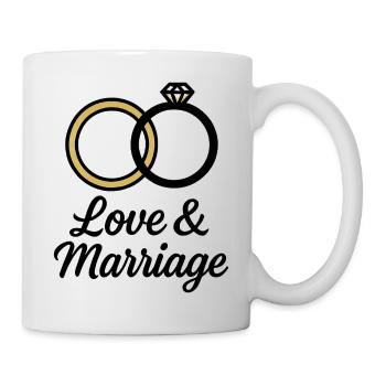 Alliances Amour et Mariage - Love & Marriage - Mug blanc - blanc - Droite