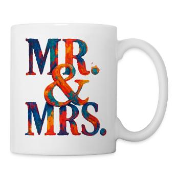 MR. & MRS - mariage romantique - jeunes mariés - Mug blanc - blanc - Droite