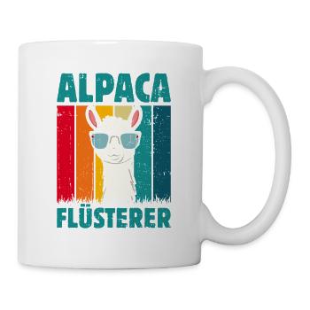 Alpaka Fan ALPAKA FLÜSTERER Lama Lustiges - Tasse - Weiß - Rechts