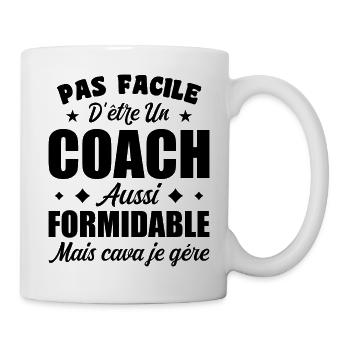 Coach Formidable Idée Cadeau Entraîneur Drôle - Mug blanc - blanc - Droite