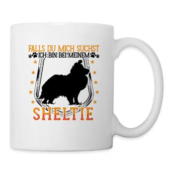 Sheltie Me Looking Shetland Sheepdog - Mug - white - Right