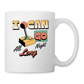 Retro Arcade Joystick I Can Go All Night Long - Mug - white - Right