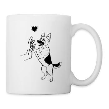 German Shepherd Love Dog Art - Mug - white - Right