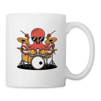 Drummer Octopus Band Groove - Mug - white - Right