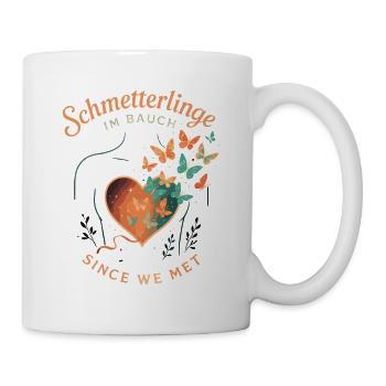 Schmetterlinge im Bauch Love Design - Tasse - Weiß - Rechts