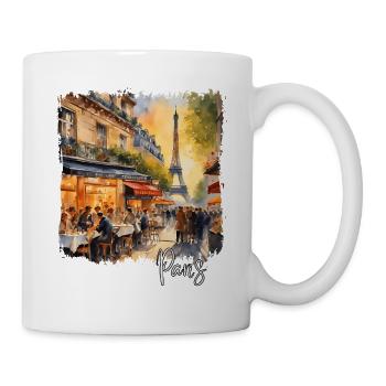 Paris Aquarelle, Paris France - Mug blanc - blanc - Droite
