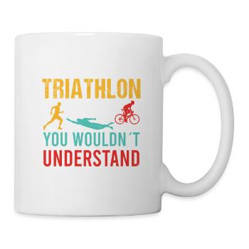 Triathlon Swimming Cycling Running Vintage Sports - Mug - white - Right