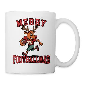 Frohe Footballmas - Tasse - Weiß - Rechts