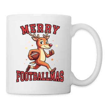 Frohe Footballmas - Tasse - Weiß - Rechts