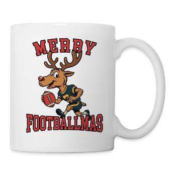 Frohe Footballmas - Tasse - Weiß - Rechts