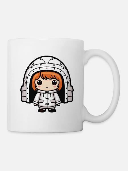 Winter Eskimo Iglu Comic - Tasse - Weiß