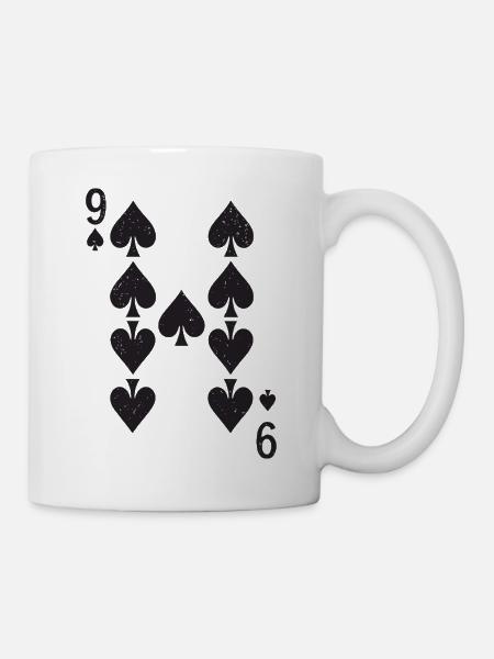 Neun Pik Symmetrie Muster - Tasse - Weiß