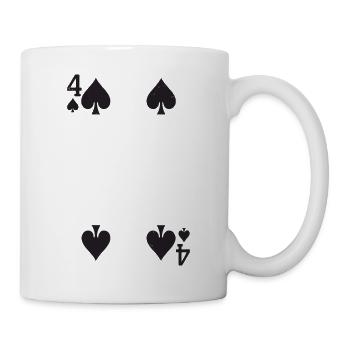 Motif de silhouette à quatre piques - Mug blanc - blanc - Droite