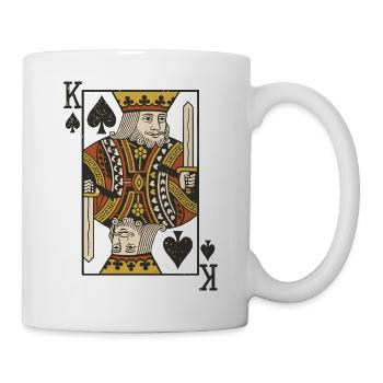 Roi de pique Art de la carte - Mug blanc - blanc - Droite