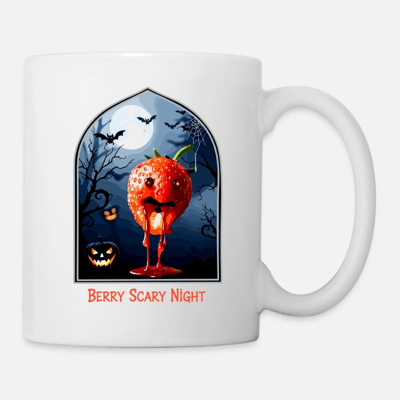 Erdbeer Halloween - Berry Scary Night - Tasse - Weiß