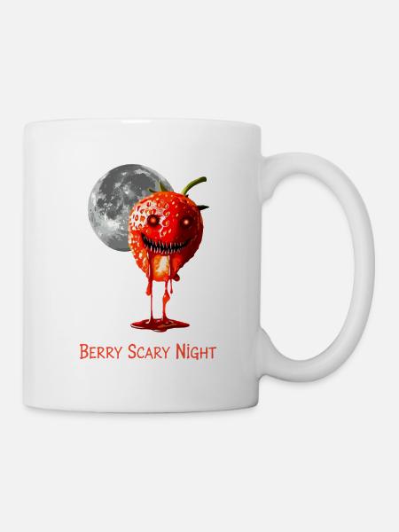 Erdbeer Halloween Berry Scary Night - Tasse - Weiß