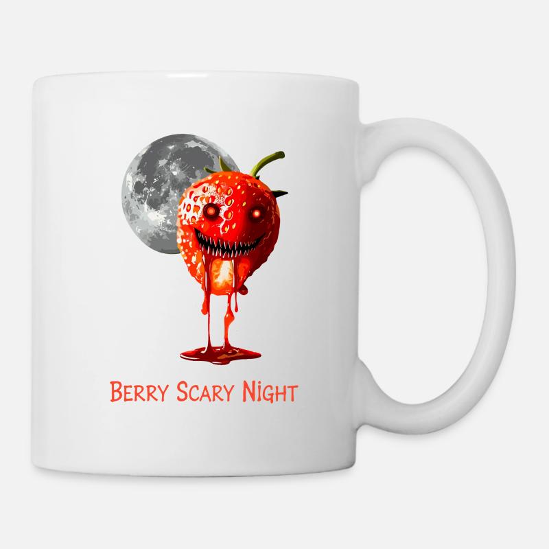 Erdbeer Halloween Berry Scary Night - Tasse - Weiß