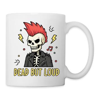 Dead but loud punk skeleton - Mug - white - Right