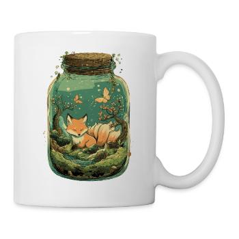 Magic Kitsune Fox Kawaii Terrarium - Mug - white - Right