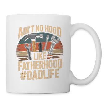 Il n’y a pas de capuche comme la paternité – Chemise de papa - Mug blanc - blanc - Droite