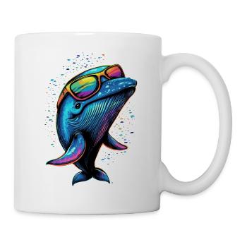 Blauwal Wal Blauwale Walgesang Taucher Ozean Wale - Tasse - Weiß - Rechts