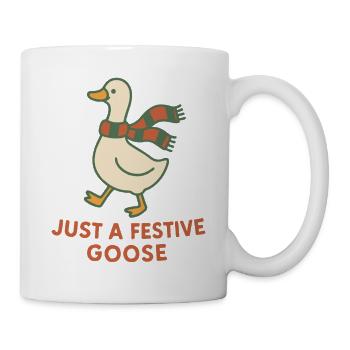 Nur ein festliches Weihnachtsfest in der Gans - Tasse - Weiß - Rechts