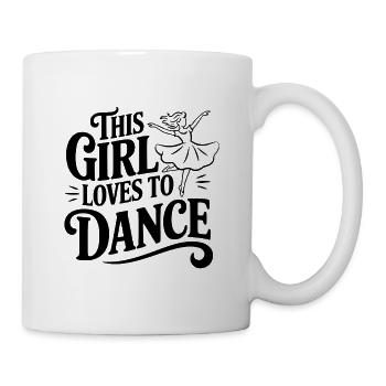 Dieses Mädchen liebt es zu tanzen - Tasse - Weiß - Rechts
