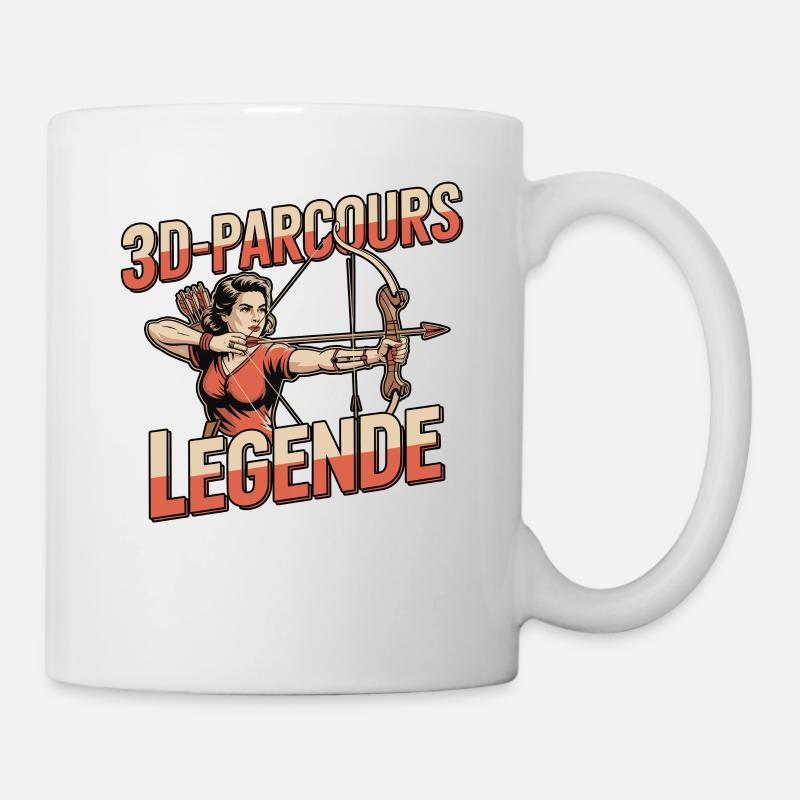 Conception de tir à l’arc pour les archers et les parcours - Mug blanc - blanc