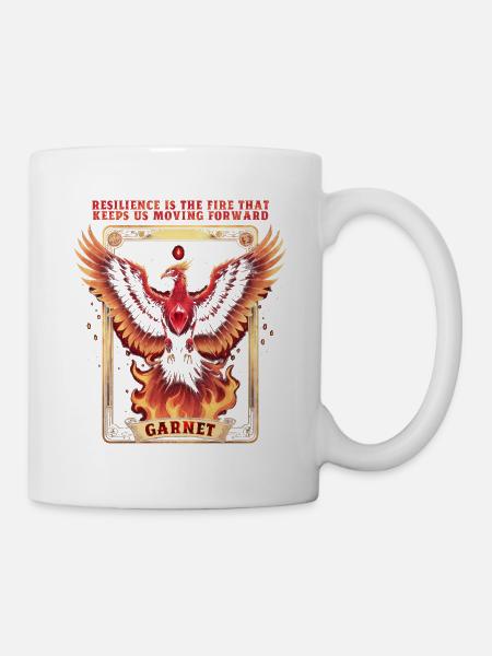 Geburtsstein Januar Grana - Tasse - Weiß