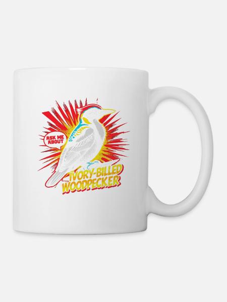 Elfenbein Specht Vogelbeobachter - Tasse - Weiß