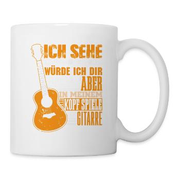 Guitare Guitariste Musicien Guitariste - Mug blanc - blanc - Droite