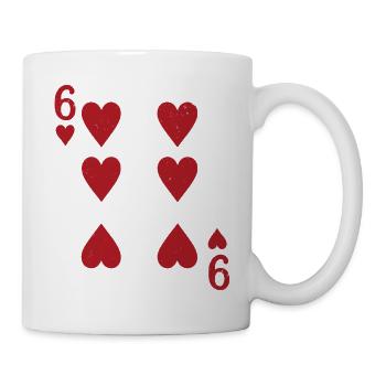 Six Hearts Double Head Card Rome - Mug - white - Right