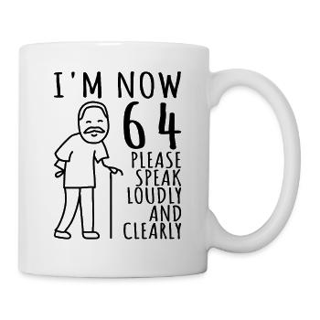 64ème Anniversaire 64er 64ème J’ai 64 ans maintenant - Mug blanc - blanc - Droite