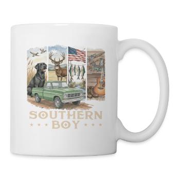 Southern Boy Labrador Duck Hunting Scene - Mug - white - Right