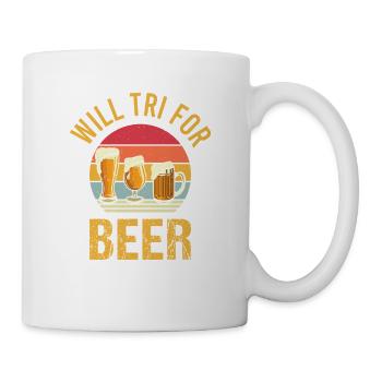 Triathlon Swimming Cycling Running Vintage Sports - Mug - white - Right
