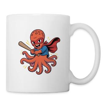 Baseball Oktopus Superheld - Tasse - Weiß - Rechts